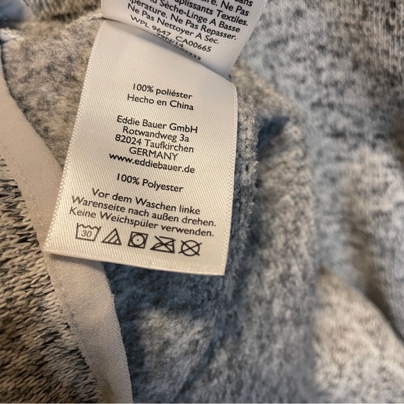 Eddie Bauer - Heather Grey Fleece Pullover - Picture 6 of 13